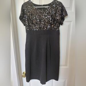 Chic Black Sequin DKNY Dress